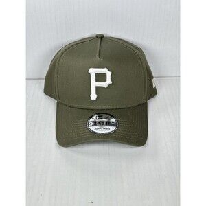 New Era Pittsburgh Pirates MLB 9FORTY A-Frame SnapBack Adjustable Hat Cap Olive